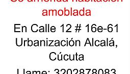 Se Arrienda Habitación Amoblada Para Caballero